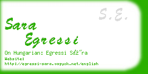sara egressi business card